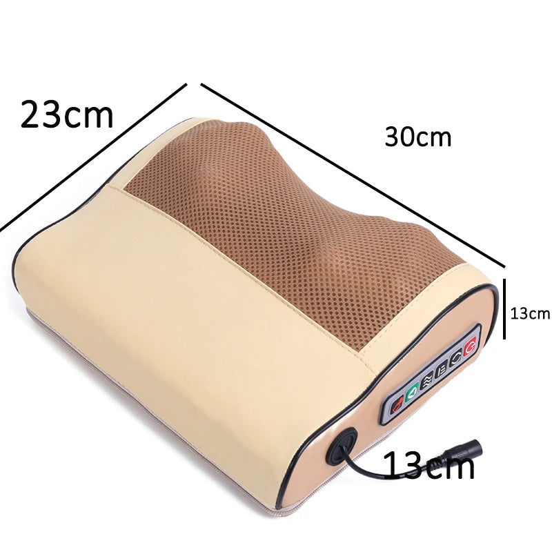 Electric Back & Neck Massager Pillow with Dual 8D Kneading & Infrared Heat