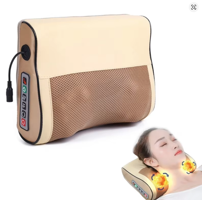 Electric Back & Neck Massager Pillow with Dual 8D Kneading & Infrared Heat